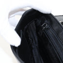 PRADA Chain Shoulder Bag Leather White Black Auth 210933V-25