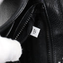 PRADA Chain Shoulder Bag Leather White Black Auth 210933V-29