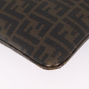 FENDI Zucca Canvas Shoulder Bag PVC Brown Black 7VA207 Auth 210935-12