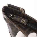 FENDI Zucca Canvas Shoulder Bag PVC Brown Black 7VA207 Auth 210935-15