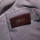 FENDI Zucca Canvas Shoulder Bag PVC Brown Black 7VA207 Auth 210935-16