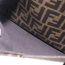 FENDI Zucca Canvas Shoulder Bag PVC Brown Black 7VA207 Auth 210935-21