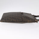 FENDI Zucca Canvas Shoulder Bag PVC Brown Black 7VA207 Auth 210935-4
