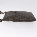 FENDI Zucca Canvas Shoulder Bag PVC Brown Black 7VA207 Auth 210935-5