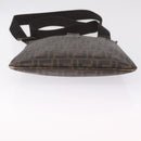 FENDI Zucca Canvas Shoulder Bag PVC Brown Black 7VA207 Auth 210935-9