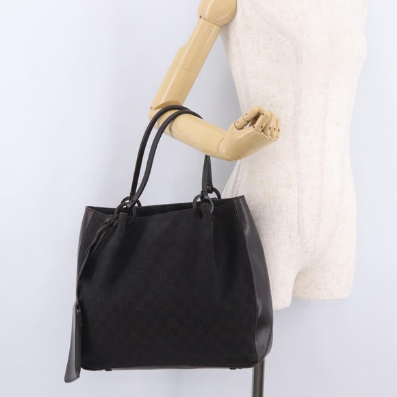 GUCCI GG Canvas Tote Bag Black 101920 Auth 210940A