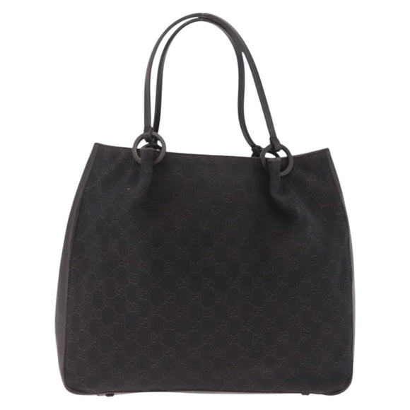GUCCI GG Canvas Tote Bag Black 101920 Auth 210940A