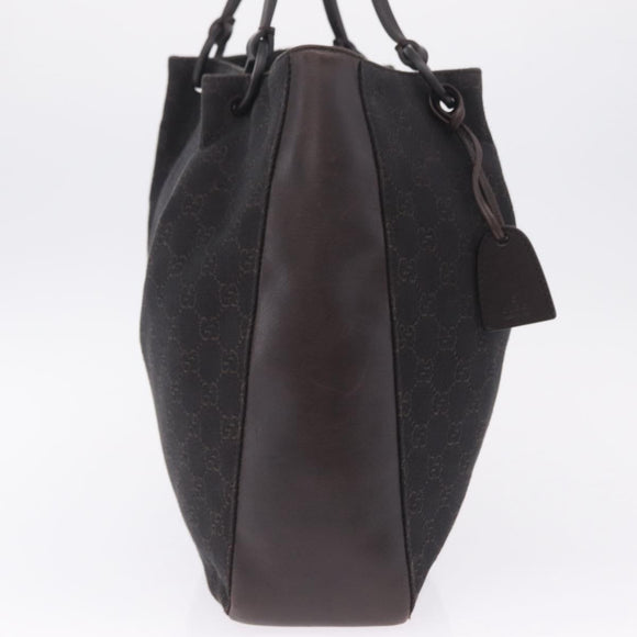 GUCCI GG Canvas Tote Bag Black 101920 Auth 210940A