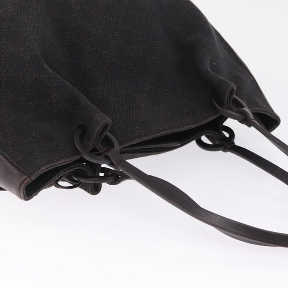 GUCCI GG Canvas Tote Bag Black 101920 Auth 210940A