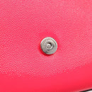 Saint Laurent Chain Shoulder Bag Leather Pink Silver Auth 210941M-17
