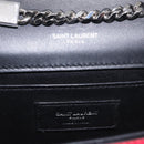 Saint Laurent Chain Shoulder Bag Leather Pink Silver Auth 210941M-18