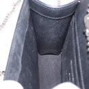 Saint Laurent Chain Shoulder Bag Leather Pink Silver Auth 210941M-22