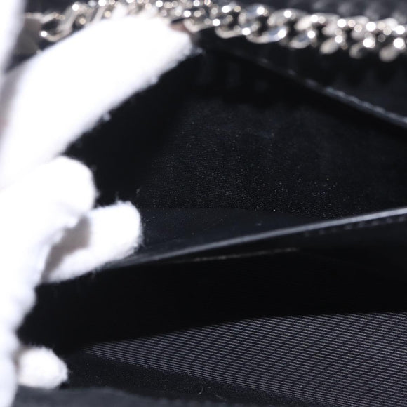 Saint Laurent Chain Shoulder Bag Leather Pink Silver Auth 210941M
