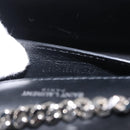 Saint Laurent Chain Shoulder Bag Leather Pink Silver Auth 210941M-24