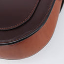 CELINE Trotter Shoulder Bag Leather Brown Gold Auth 210944A-13