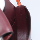 CELINE Trotter Shoulder Bag Leather Brown Gold Auth 210944A-20