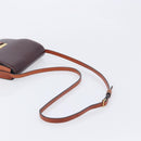 CELINE Trotter Shoulder Bag Leather Brown Gold Auth 210944A-7
