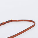 CELINE Trotter Shoulder Bag Leather Brown Gold Auth 210944A-9