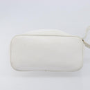 GUCCI Shoulder Bag Leather White Gold Auth 210948A-11