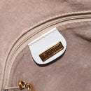 GUCCI Shoulder Bag Leather White Gold Auth 210948A-20