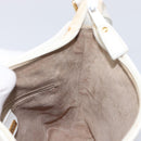 GUCCI Shoulder Bag Leather White Gold Auth 210948A-22