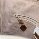 GUCCI Shoulder Bag Leather White Gold Auth 210948A-24
