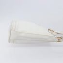 GUCCI Shoulder Bag Leather White Gold Auth 210948A-4