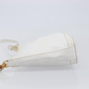 GUCCI Shoulder Bag Leather White Gold Auth 210948A-5