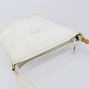 GUCCI Shoulder Bag Leather White Gold Auth 210948A-6