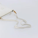 GUCCI Shoulder Bag Leather White Gold Auth 210948A-7