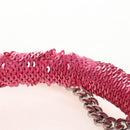 Balenciaga Hourglass XS Hand Bag Leather Sequins 2way Pink Silver Auth 210952SAM-10