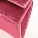 Balenciaga Hourglass XS Hand Bag Leather Sequins 2way Pink Silver Auth 210952SAM-15