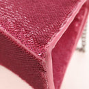 Balenciaga Hourglass XS Hand Bag Leather Sequins 2way Pink Silver Auth 210952SAM-17