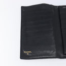 CHANEL Matelasse Long Wallet Caviar Skin Black Gold CC Auth 210957V-15