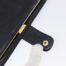 CHANEL Matelasse Long Wallet Caviar Skin Black Gold CC Auth 210957V-19