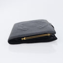 CHANEL Matelasse Long Wallet Caviar Skin Black Gold CC Auth 210957V-4