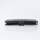 CHANEL Matelasse Long Wallet Caviar Skin Black Gold CC Auth 210957V-6