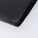 CHANEL Matelasse Long Wallet Caviar Skin Black Gold CC Auth 210957V-8