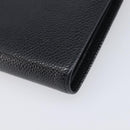 CHANEL Matelasse Long Wallet Caviar Skin Black Gold CC Auth 210958V-10