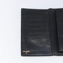 CHANEL Matelasse Long Wallet Caviar Skin Black Gold CC Auth 210958V-15