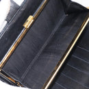 CHANEL Matelasse Long Wallet Caviar Skin Black Gold CC Auth 210958V-22