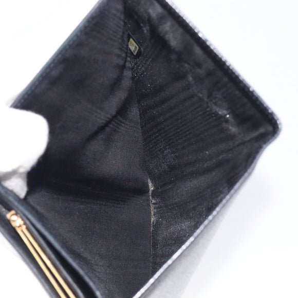 CHANEL Matelasse Long Wallet Caviar Skin Black Gold CC Auth 210958V