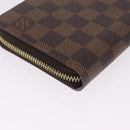 LOUIS VUITTON Damier Ebene Zippy Wallet Long Wallet N63004 LV Auth 210960M-10