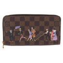 LOUIS VUITTON Damier Ebene Zippy Wallet Long Wallet N63004 LV Auth 210960M-2