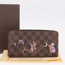 LOUIS VUITTON Damier Ebene Zippy Wallet Long Wallet N63004 LV Auth 210960M-23