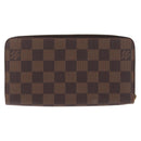 LOUIS VUITTON Damier Ebene Zippy Wallet Long Wallet N63004 LV Auth 210960M-3