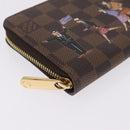 LOUIS VUITTON Damier Ebene Zippy Wallet Long Wallet N63004 LV Auth 210960M-8