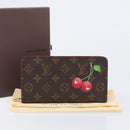 LOUIS VUITTON Monogram Cherry Porte Monnaie Zip Long Wallet M95006 Auth 210961M-22
