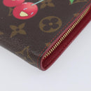 LOUIS VUITTON Monogram Cherry Porte Monnaie Zip Long Wallet M95006 Auth 210961M-8