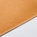 HERMES Tarmac PM Passport Case Leather Beige Auth 210965M-12